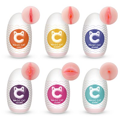 EGG em Cyberskin - Magic Cat - kit com 6 - S-Hande