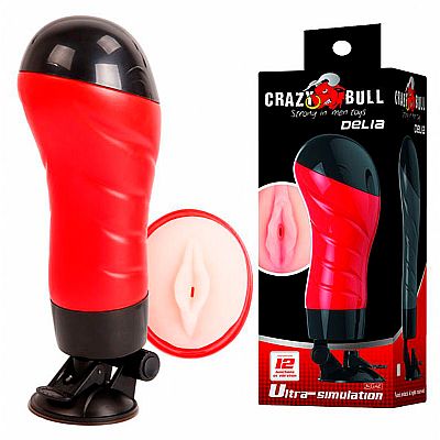 Vagina Lanterna em Cyberskin com Ventosa - Crazy Bull