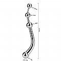 Plug Anal de Aço com 3 Bolas - Sexy Import Plug Anal de Aço com 3 Bolas - Sexy Import