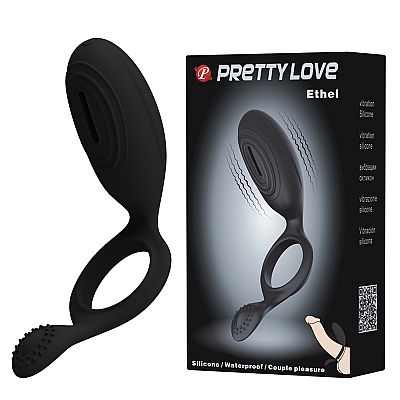 Anel Peniano Ethel Duplo com Vibrador - Pretty Love