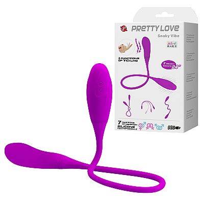 Vibrador de Ponto G e Clitóris - Snaky com Duas Pontas - Pretty love