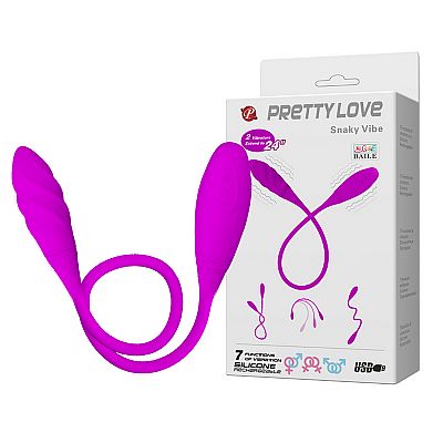 Snaky Vibe Vibrador com Duas Pontas - Dois Motores Pretty love