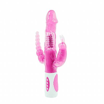 Vibrador Rotativo - Triplo Prazer - 3 em 1 - Bunny - Pretty Love