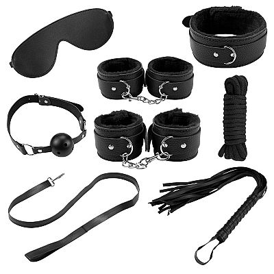 Kit com 7 itens de Sado - Preto - SI