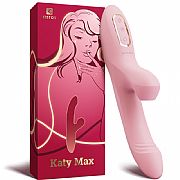 Vibrador de Ponto G e Clitóris com Pulsação - Katy Max - Kistoy