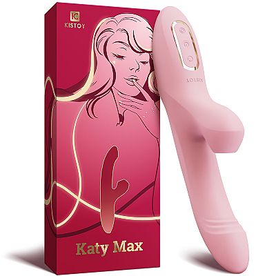 Vibrador de Ponto G e Clitóris com Pulsação - Katy Max - Kistoy