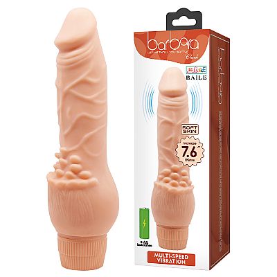 Prótese Realístico com Vibro em Silicone  19,5 x 3,8 cm - BAILE