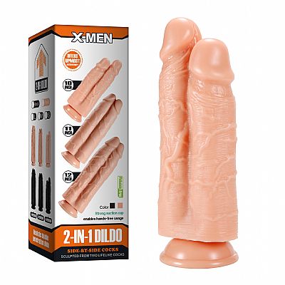 Prótese - Dildo gêmeos 2 em 1 - 26,1 X 8,6 cm - SI