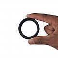 Anel em aço 4,5 cm Diâmetro - Tamanho M - Preto Anel em aço 4,5 cm Diâmetro - Tamanho M - Preto