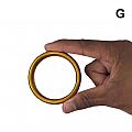 Anel em aço 5,0 cm Diâmetro - Tamanho G - Dourado