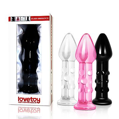 Plug Anal de Vidro Cônico com Relevo - Lovetoy