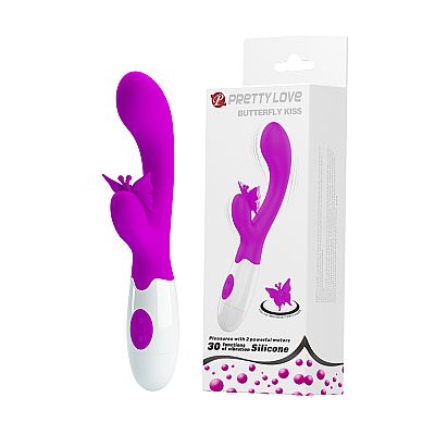 Vibrador de Ponto G e clitóris - Á Pilha - Butterfly kiss - Pretty...