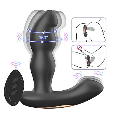 Vibrador de Próstata com Rotação 360º e controle Remoto - Hiross - SI