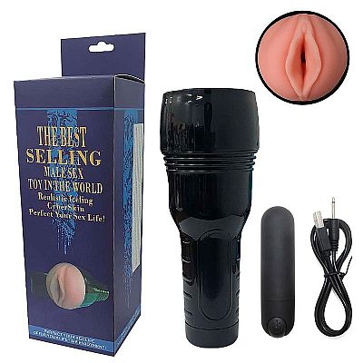 Masturbador Lanterna formato de Vagina com Vibro Recarregável - The...