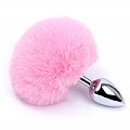 Plug Anal em Aço - Pompom de Coelho - Tamanho - M - SI