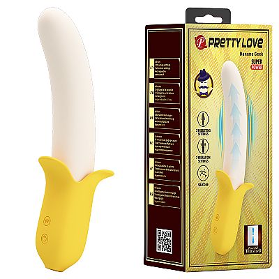 Vibrador de Ponto G com Vai e Vem - Banana Geek - Pretty Love