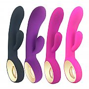 Vibrador Recarregável Jakiro em Puro Silicone com Dupla Estimulação -...