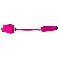 Vibrador de Ponto G e Clitóris com Vai e vem - Formato de Rosa -...