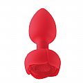 Plug anal com Led em silicone com vibrador e Controle Remoto - SI