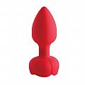 Plug anal com Led em silicone com vibrador e Controle Remoto - SI