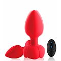 Plug anal com Led em silicone com vibrador e Controle Remoto - SI