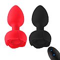 Plug anal com Led em silicone com vibrador e Controle Remoto - SI