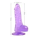 Pênis Realístico Transparente com ventosa - VSCN.VELTY - 13,5 x 3,0...