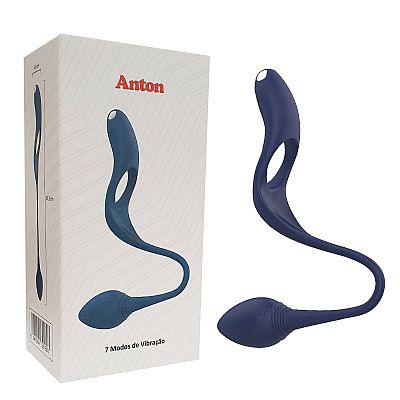 Anel Peniano com estimulador de clitóris e Plug Anal - Antom - SI