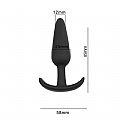 Plug Anal Cônico em Silicone - Tamanho 12,5x3,2 - SI