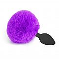 Plug Anal em Silicone - Pompom de Coelho - Tamanho - G - SI