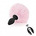 Plug Anal em Silicone - Pompom de Coelho com Vibro e Controle Remoto...