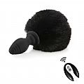 Plug Anal em Silicone - Pompom de Coelho com Vibro e Controle Remoto...