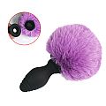 Plug Anal em Silicone - Pompom de Coelho com Vibro e Controle Remoto...