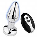 Plug Anal em Aço com Vibro e Controle Remoto - Tamanho P - SI
