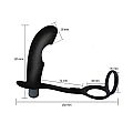 Vibrador de Próstata em Silicone com Anel Duplo / À Pilha - SI