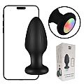 Plug Anal em Silicone com Rotação e Luz de Led - Recarregável e App -...