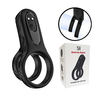 Anel Peniano Duplo com Vibrador - Recarregável - Robô - SI