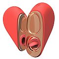 Vibrador de clitóris com Pulsação e Estimulação com Língua - Coração...