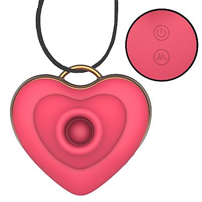 Vibrador de Pulsação - Formato de Coração com Colar - SI