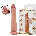 Dildo Realístico com Dupla Camada - Tiemeyer 2 Marrom - 25,0 X 4,5 cm...