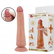 Dildo Realístico com Dupla Camada - Tiemeyer 2 Marrom - 25,0 X 4,5 cm...