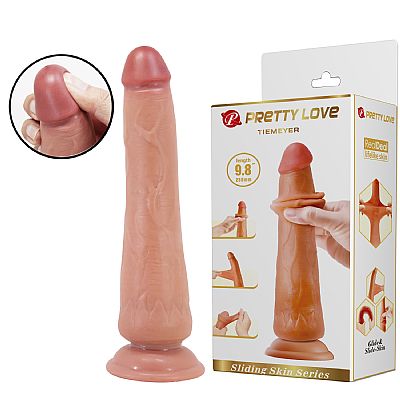 Dildo Realístico com Dupla Camada - Tiemeyer 2 Marrom - 25,0 X 4,5 cm...