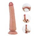 Dildo Realístico com Dupla Camada - Tiemeyer 2 Marrom - 25,0 X 4,5 cm...