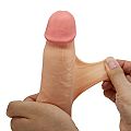 Dildo Realístico com Dupla Camada - Keon / Bege - 21,4 X 4,4 cm -...