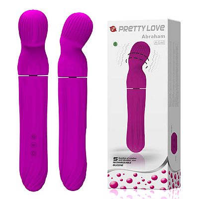 Vibrador de Ponto G - Abraham - Puro Silicone com Dupla Rotação -...