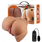 Masturbador Masculino com Vibro - Formato Bunda com Vagina e Ânus -...