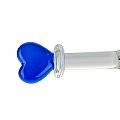 Plug Anal de Vidro com Base de Coração - 14,5 x 2,5 cm - SI