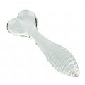 Plug Anal de Vidro - Colmeia com Base de Coração - 13,0 x 3,0 cm - SI