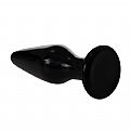 Plug Anal de Vidro - Formato Cônico / Preto - 11,6 x 3,3 cm - SI