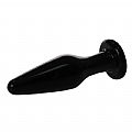 Plug Anal de Vidro - Formato Cônico / Preto - 11,6 x 3,3 cm - SI